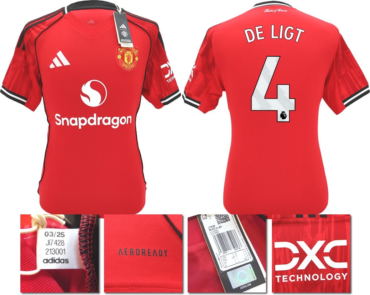 BNWT 2025 2026 MANCHESTER UNITED ADIDAS HOME SHIRT DE LIGT 4