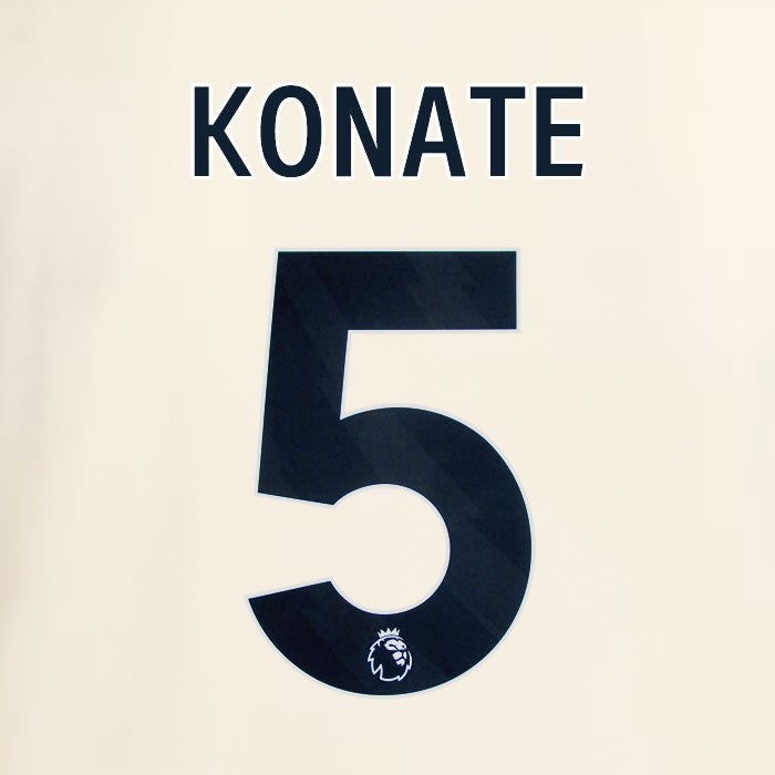 2025 2026 OFFICIAL LIVERPOOL KONATE 5 BLACK AWAY PLAYER SIZE NAMESET