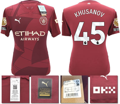 BNWT 2024 2025 MAN CITY PUMA THIRD KHUSANOV 45 FOOTBALL SHIRT