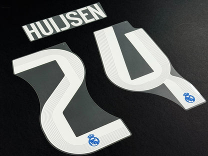 2025 2026 REAL MADRID HUIJSEN 24 OFFICIAL 3RD PLAYER SIZE NAMESET