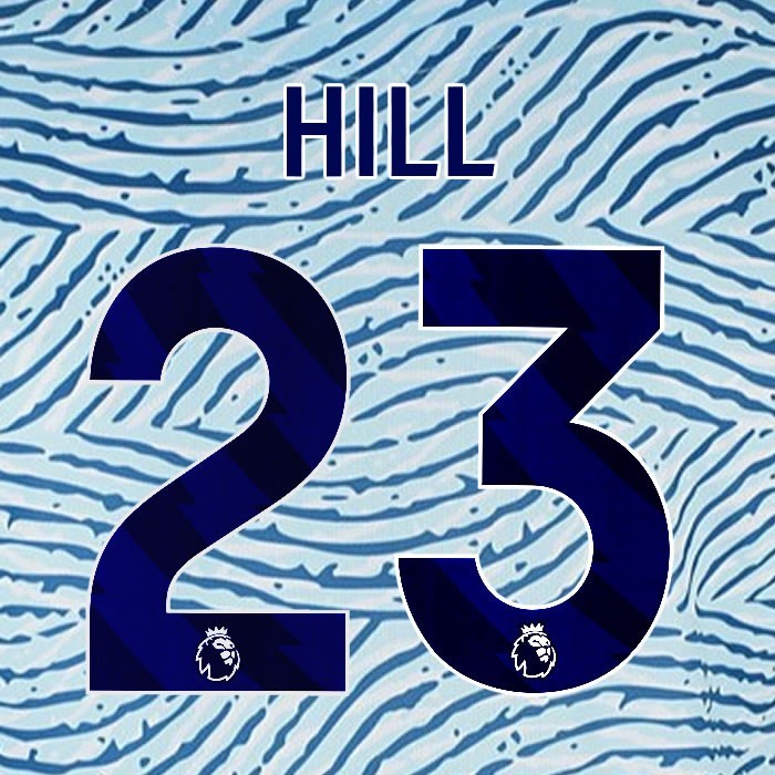 2023 2024 BOURNEMOUTH HILL 23 BLUE AWAY PLAYER SIZE NAME SET
