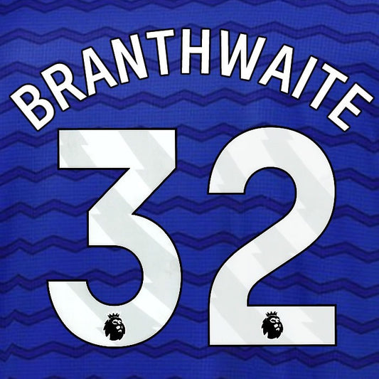 2025 2026 EVERTON BRAITHWAITE 32 OFFICIAL WHITE HOME PLAYER SIZE NAMESET