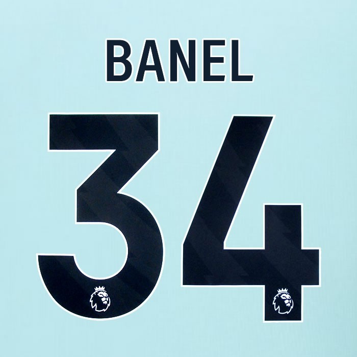 2025 2026 BURNLEY BANEL 34 OFFICIAL BLACK AWAY PLAYER SIZE NAMESET