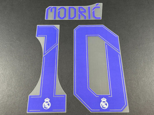 2021 2022 AVERY DENNISON REAL MADRID MODRIC' 10 HOME PLAYER SIZE NAMESET