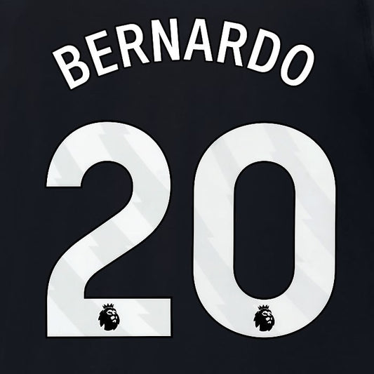 2023 2024 MAN CITY BERNARDO 20 WHITE 3RD PLAYER SIZE NAME SET