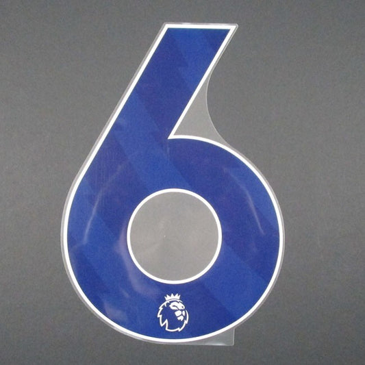 2023 2024 OFFICIAL AVERY DENNISON PREMIER LEAGUE PLAYER SIZE BLUE NUMBER 6