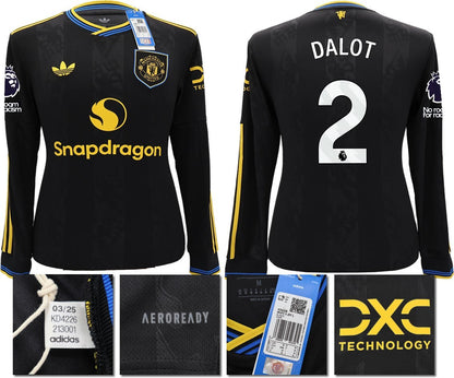 BNWT 2025 2026 MANCHESTER UNITED ADIDAS 3RD SHIRT LS DALOT 2
