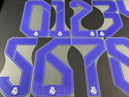 2021 2022 OFFICIAL AVERY DENNISON REAL MADRID HOME PLAYER SIZE NUMBERS