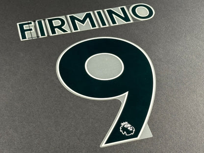 LIVERPOOL 2021 2022 FIRMINO 9 OFFICIAL AVERY BLACK PLAYER SIZE NAME SET