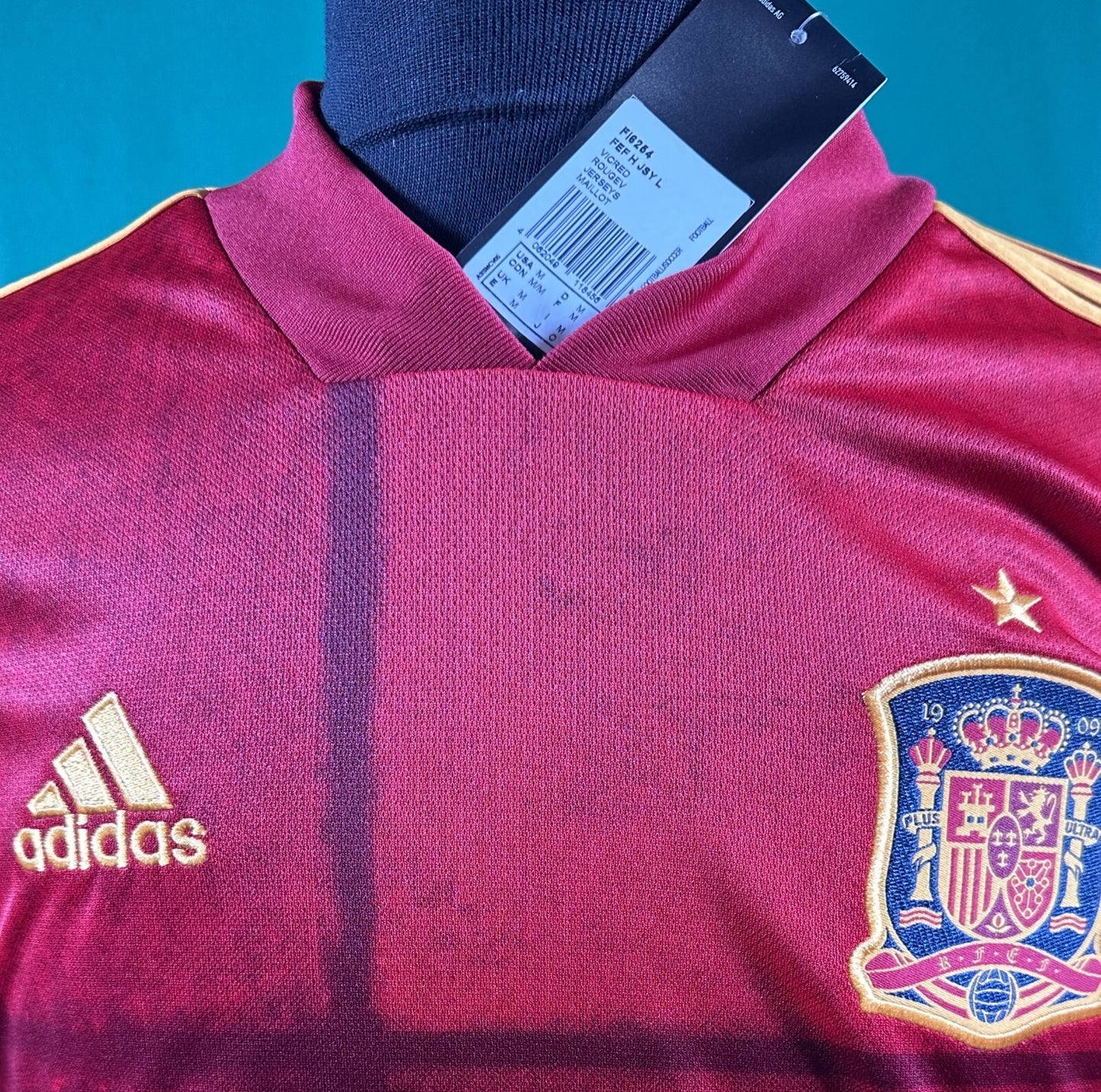 BRAND NEW SPAIN HOME ADIDAS 2020 2021 SHIRT RODRI 16 MEN'S MEDIUM