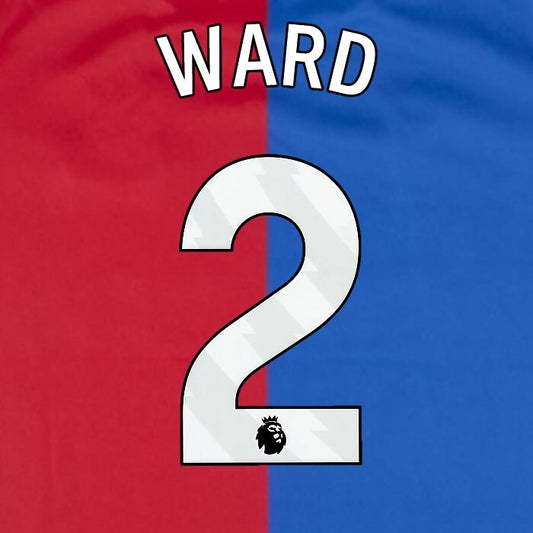 2023 2024 OFFICIAL CRYSTAL PALACE WARD 2 WHITE HOME PLAYER SIZE NAMESET