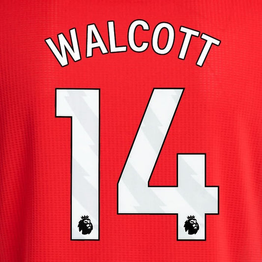 2024 2025 ARSENAL WALCOTT 14 WHITE HOME OFFICIAL PLAYER SIZE NAMESET
