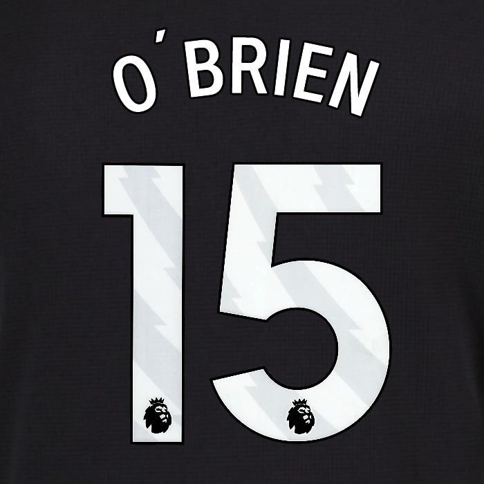2025 2026 EVERTON O BRIEN 15 OFFICIAL WHITE 3RD PLAYER SIZE NAMESET