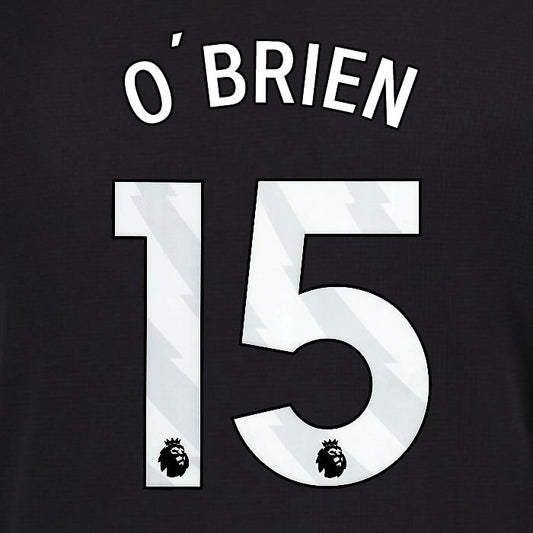 2025 2026 EVERTON O BRIEN 15 OFFICIAL WHITE 3RD PLAYER SIZE NAMESET