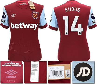 BNWT 2023 2024 UMBRO WEST HAM HOME SHIRT KUDUS 14 MEN'S