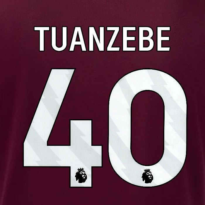 2024 2025 OFFICIAL IPSWICH TOWN TUANZEBE 40 WHITE AWAY PLAYER SIZE NAME SET