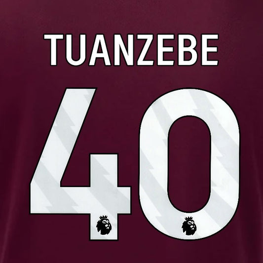 2024 2025 OFFICIAL IPSWICH TOWN TUANZEBE 40 WHITE AWAY PLAYER SIZE NAME SET
