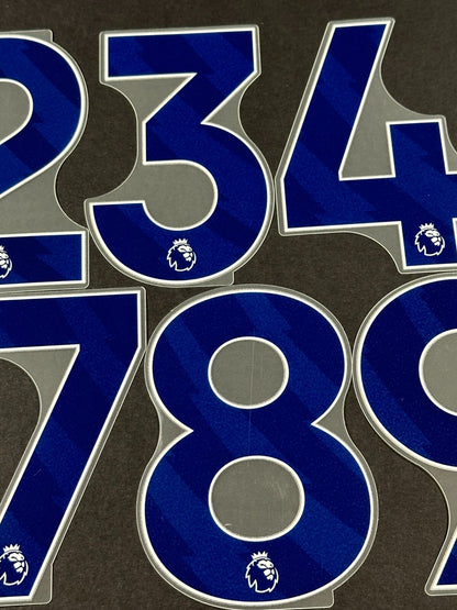 2024 2025 OFFICIAL AVERY DENNISON PREMIER LEAGUE BLUE SHORTS NUMBERS