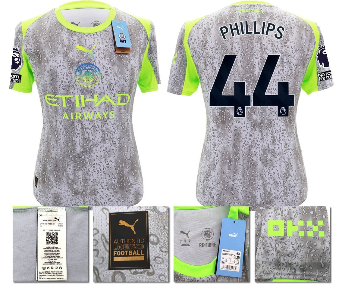 BNWT 2025 2026 MAN CITY PUMA THIRD PHILLIPS 44 + PATCHES FOOTBALL SHIRT