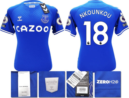 BNWT 2020 2021 HUMMEL EVERTON HOME SHIRT MEN'S NKOUNKOU 18 + PATCHES
