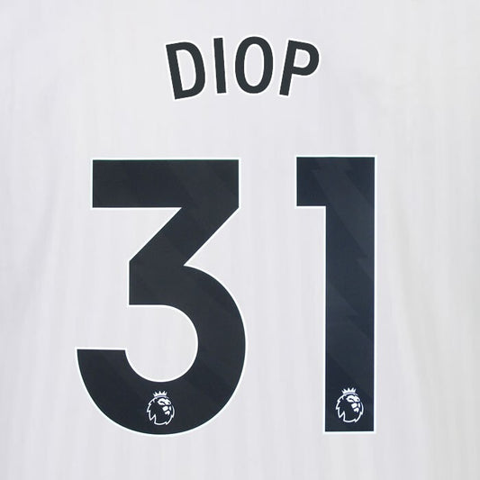 2023 2024 OFFICIAL FULHAM AVERY DENNISON DIOP 31 HOME PLAYER SIZE NAMESET