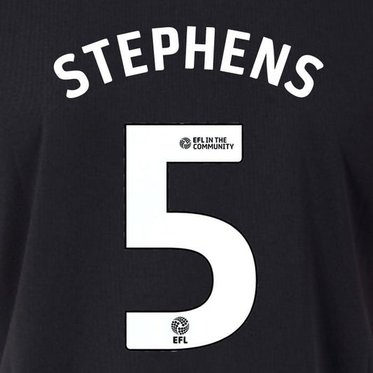 25 26 SOUTHAMPTON FC STEPHENS 5 OFFICIAL WHITE HOME PLAYER SIZE NAME SET 230MM