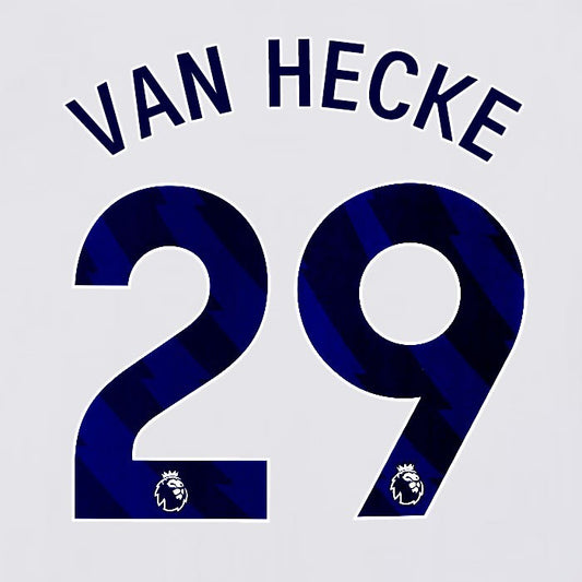 2023 2024 BRIGHTON VAN HECKE 29 OFFICIAL BLUE HOME PLAYER SIZE NAME SET