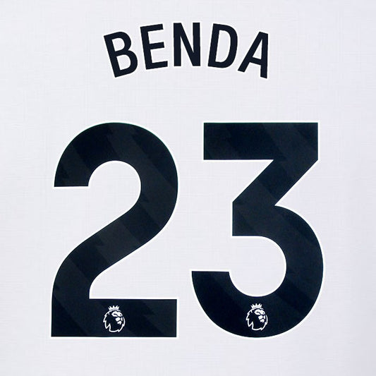 2024 2025 OFFICIAL FULHAM AVERY DENNISON BENDA 23 HOME PLAYER SIZE NAMESET