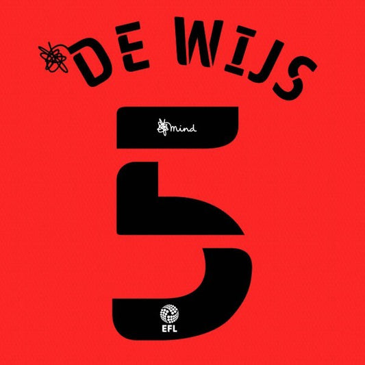 QPR 2020 2021 OFFICIAL DE WIJS 5 AWAY PLAYER SIZE NAME SET