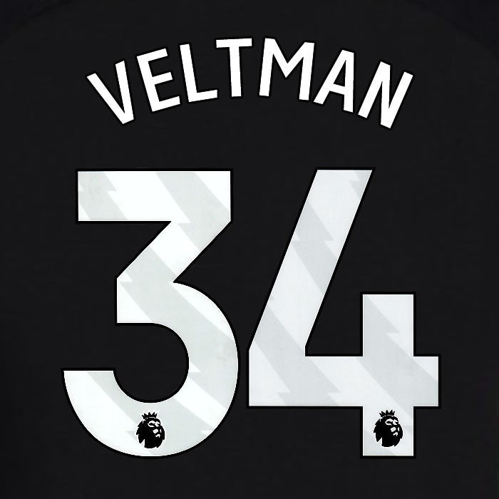 2024 2025 OFFICIAL BRIGHTON VELTMAN 34 3RD WHITE PLAYER SIZE NAMESET