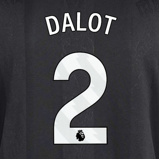 2025 2026 MANCHESTER UNITED DALOT 2 3RD WHITE PLAYER SIZE NAMESET