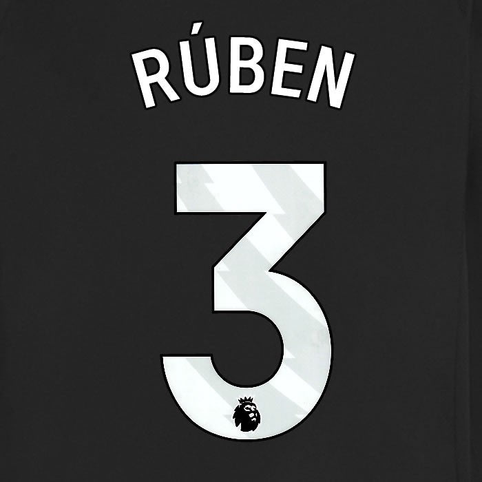 2025 2026 MANCHESTER CITY RUBEN 3 WHITE AWAY PLAYER SIZE NAME SET