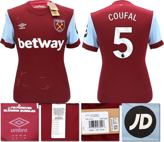 BNWT 2023 2024 UMBRO WEST HAM HOME SHIRT COUFAL 5 MEN'S