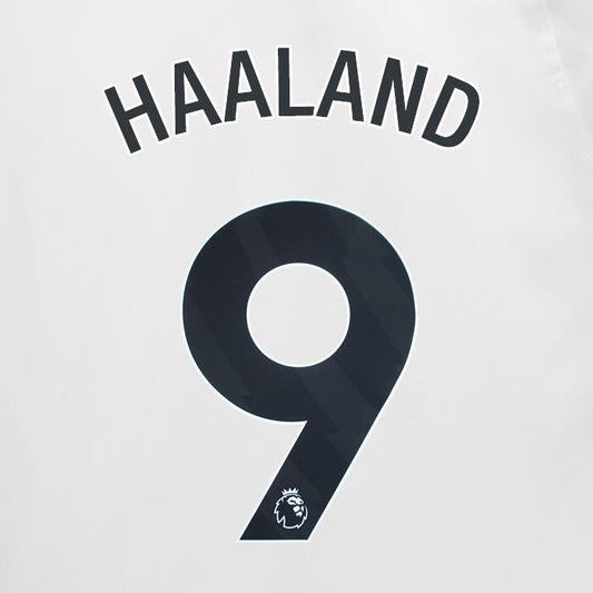 2023 2024 MAN CITY HAALAND 9 BLACK AWAY PLAYER SIZE NAME SET