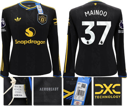 BNWT 2025 2026 MANCHESTER UNITED ADIDAS 3RD SHIRT LS MAINOO 37
