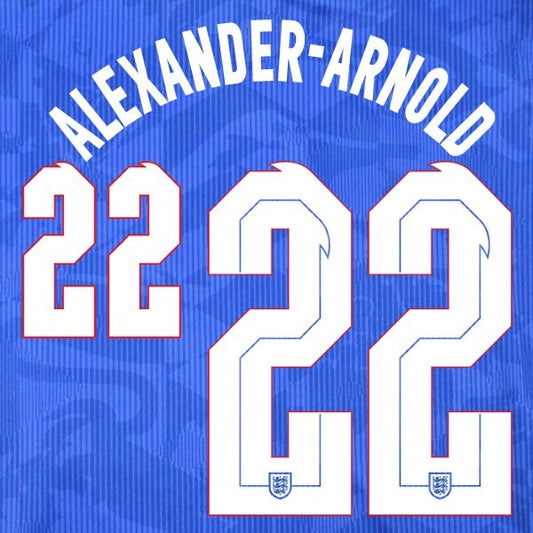 ENGLAND 2020 2021 OFFICIAL SPORTING ID ALEXANDER-ARNOLD 22 AWAY PLAYER NAMESET