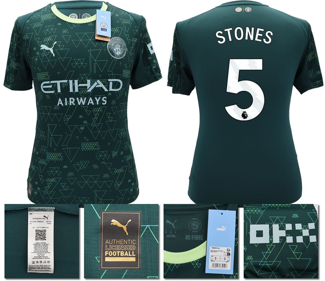 BNWT 2025 2026 MAN CITY PUMA 4TH STONES 5 FOOTBALL SHIRT