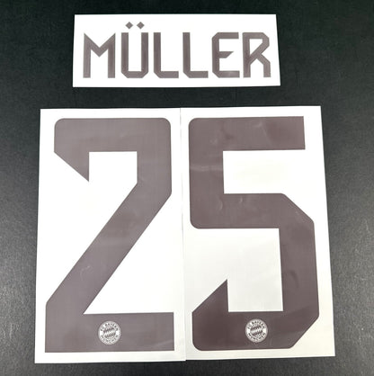 2024 2025 OFFICIAL BAYERN MUNICH MULLER 25 HOME PLAYER SIZE NAMESET
