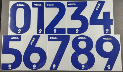 2024 2025 OFFICIAL EFL FOOTBALL LEAGUE BLUE PLAYER SIZE SHIRT NUMBERS