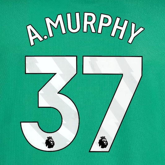 2025 2026 NEWCASTLE A MURPHY 37 OFFICIAL WHITE AWAY  PLAYER SIZE NAME SET