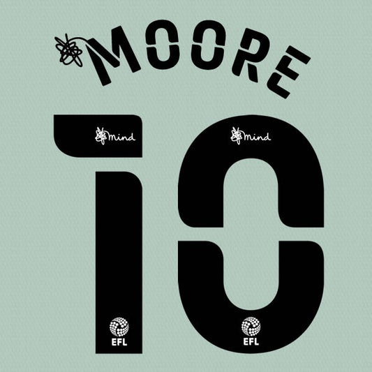 CARDIFF 2020 2021 OFFICIAL MOORE 10 AWAY PLAYER SIZE NAME SET