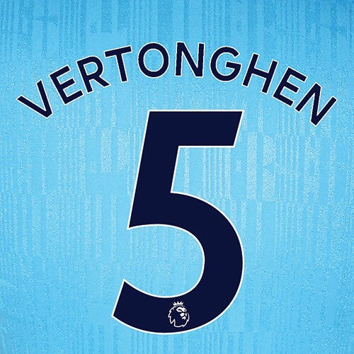 TOTTENHAM 2019-23 VERTONGHEN 5 OFFICIAL AVERY DENNISON NAVY PLAYER SIZE NAME SET