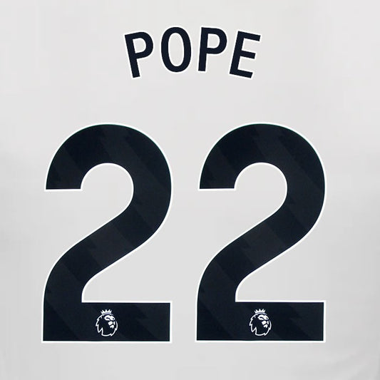 2024 2025 NEWCASTLE POPE 22 OFFICIAL BLACK HOME PLAYER SIZE NAME SET