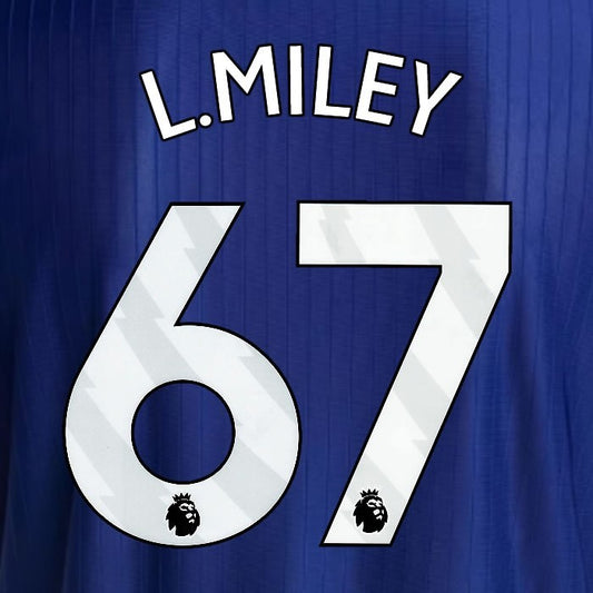 2025 2026 NEWCASTLE L MILEY 67 OFFICIAL WHITE 3RD PLAYER SIZE NAME SET
