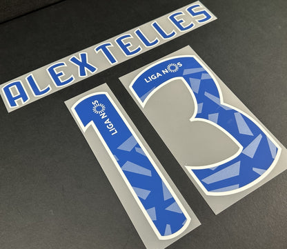 FC PORTO 2019 2021 OFFICIAL ALEX TELLES 13 AWAY PLAYER SIZE NAMESET