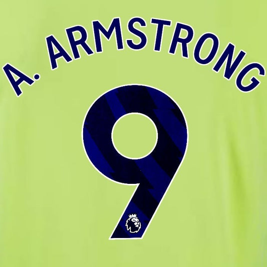 2024 2025 OFFICIAL SOUTHAMPTON A ARMSTRONG 9 BLUE AWAY PLAYER SIZE NAME SET