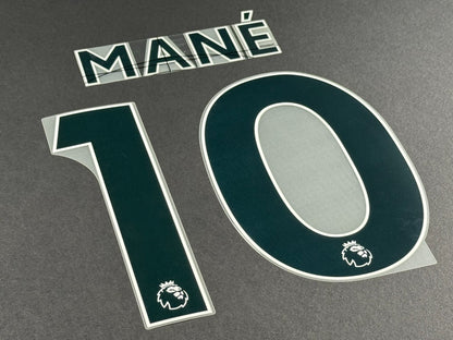 LIVERPOOL 2021 2022 MANE 10 OFFICIAL AVERY BLACK PLAYER SIZE NAME SET