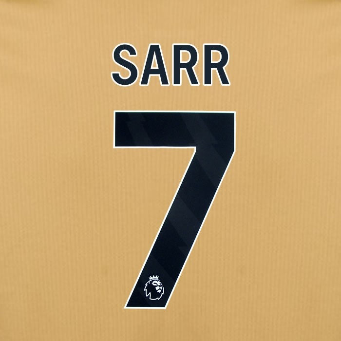 2025 2026 OFFICIAL CRYSTAL PALACE SARR 7 BLACK 3RD PLAYER SIZE NAMESET