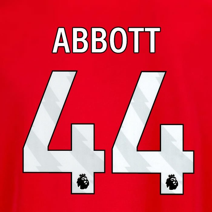 2025 2026 OFFICIAL NOTTINGHAM ABBOTT 44 WHITE HOME PLAYER SIZE NAMESET