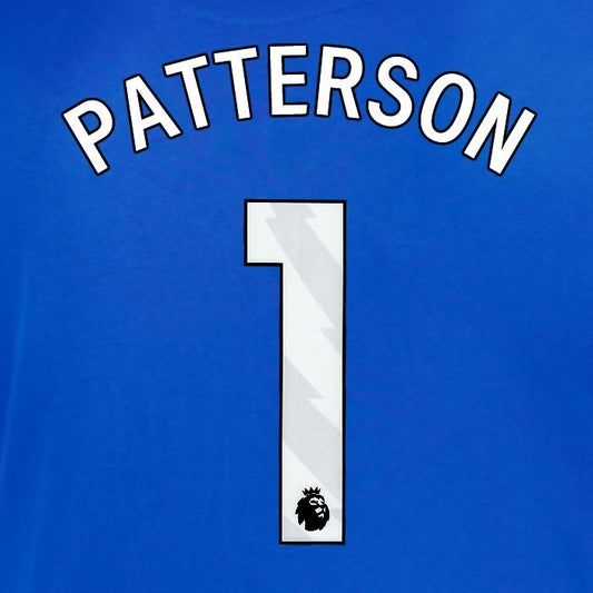 2025 2026 OFFICIAL SUNDERLAND PATTERSON 1 WHITE AWAY PLAYER SIZE NAME SET